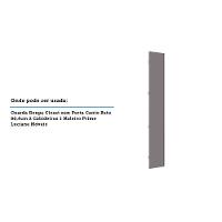 Porta Para Roupeiro De Canto Reto Champagne Cinza Puro - 3