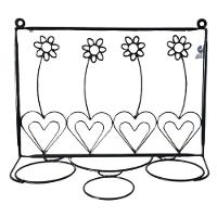 Suporte Ferro Para Plantas 3 Vasos Na Cor Preta. - 1