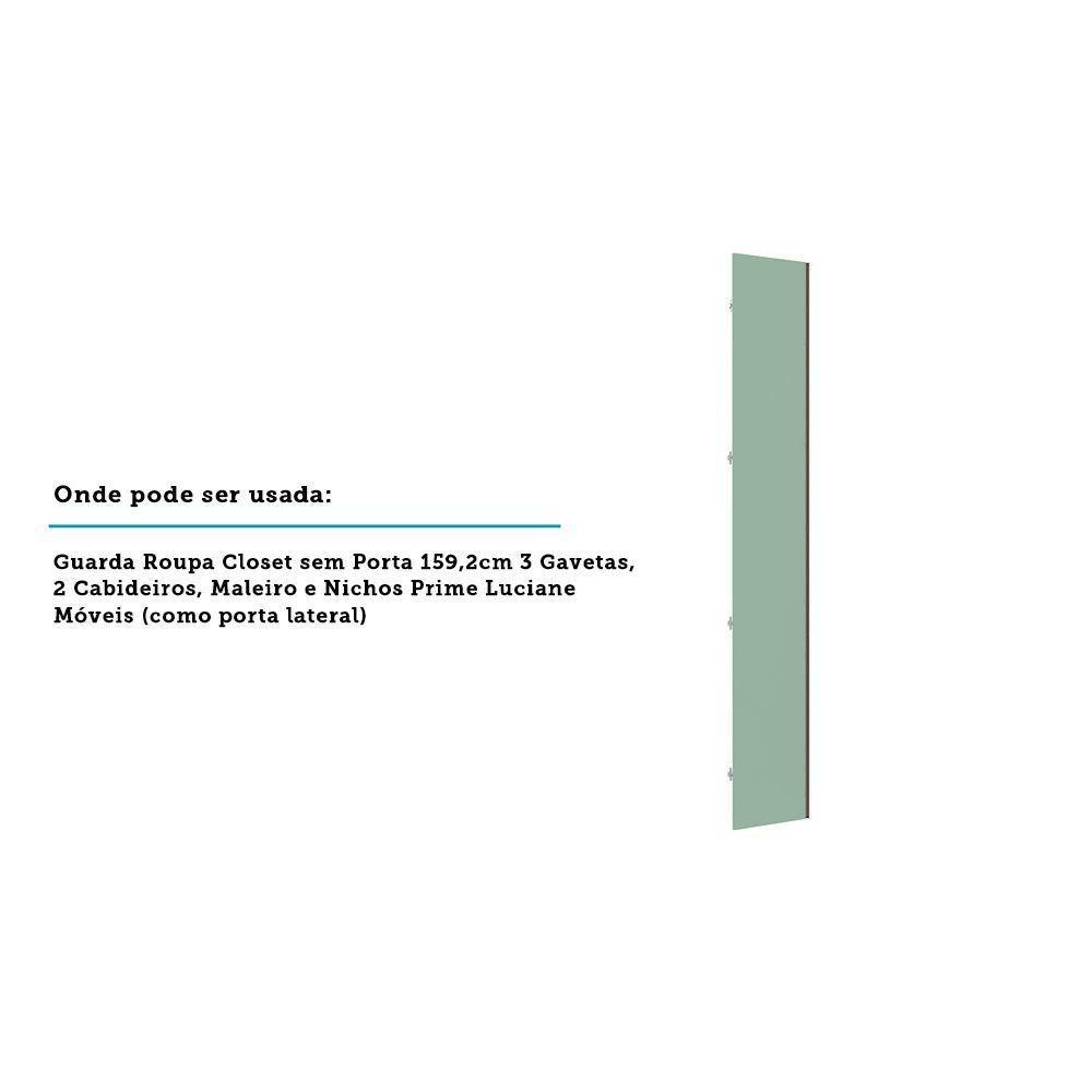 Porta Lateral Para Roupeiro 4 Portas Champagne Verde - 3