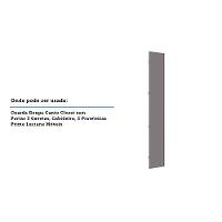 Porta Para Roupeiro Canto 40cm Champagne Cinza Puro - 3