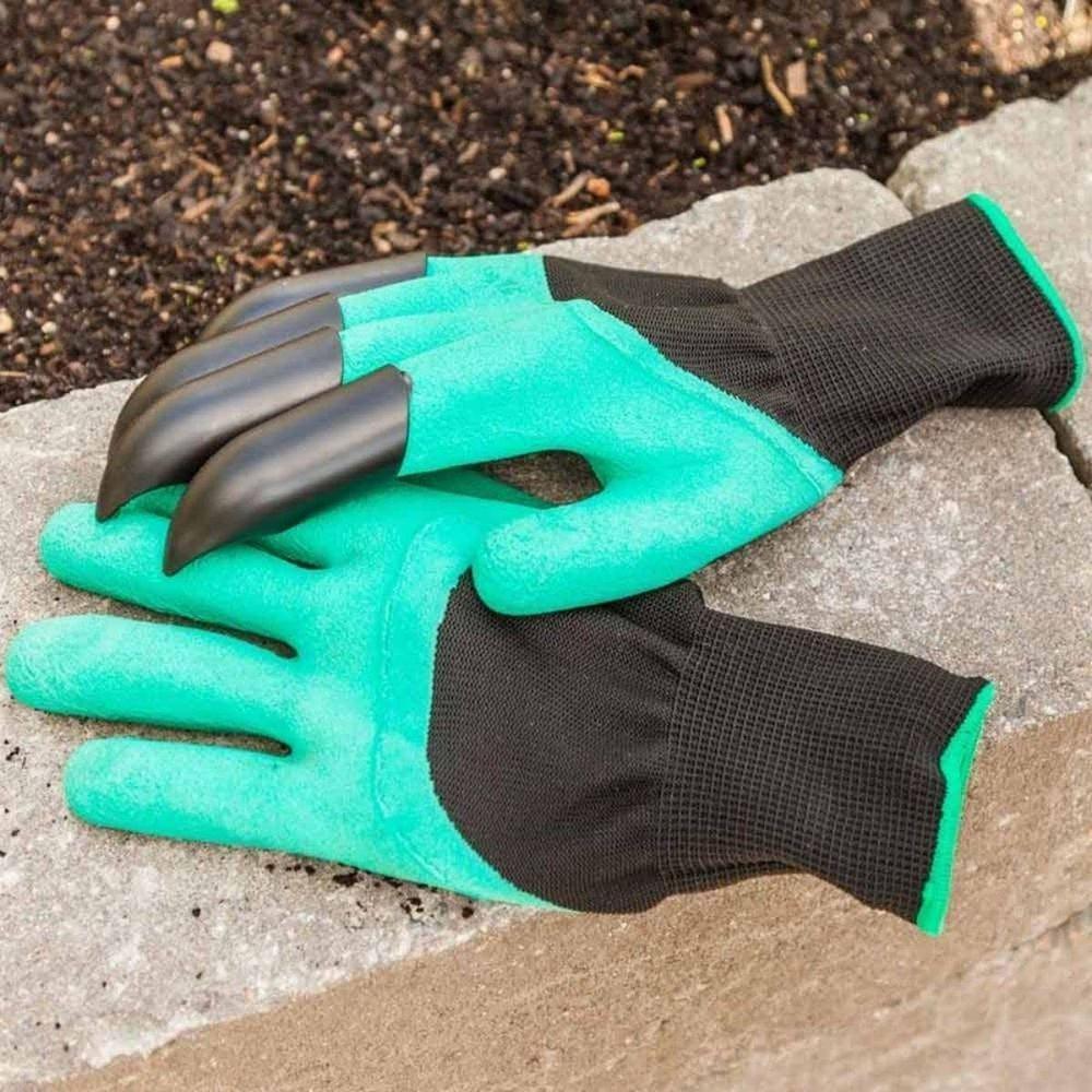 Luva Para Jardinagem Com Garra Para Cavar Semear Jardim Garden Gloves - 1