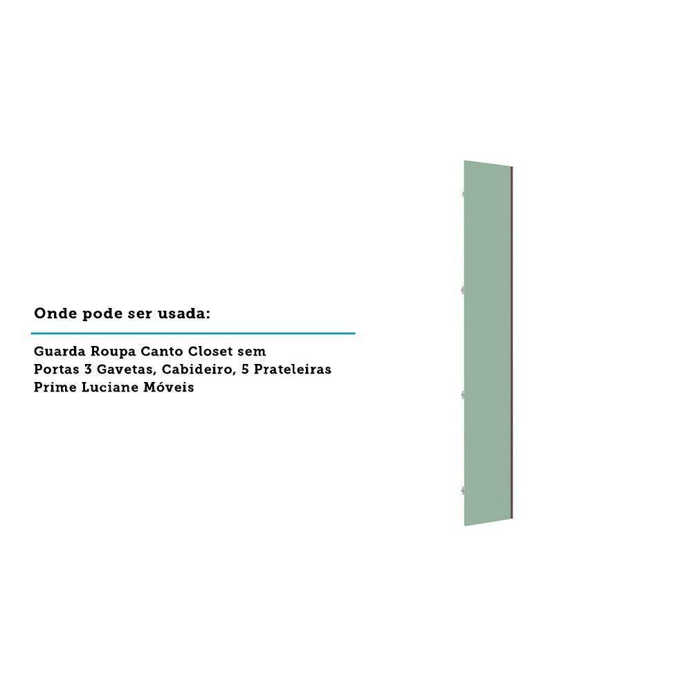 Porta Para Roupeiro Canto Individual 40cm Champagne Verde - 3