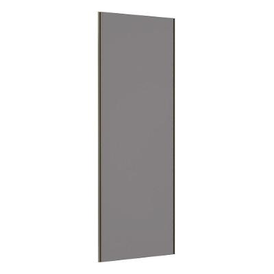 Porta De Correr 80cm Inox Sem Kit Ferragem Cinza Puro