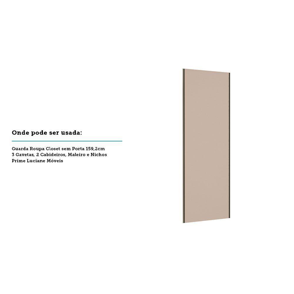 Porta De Correr Closet 80cm Inox Sem Kit Ferragem Connect - 3