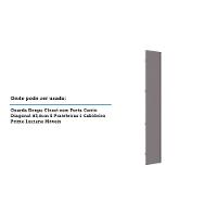 Porta Para Roupeiro Canto Diagonal 40cm Inox Cinza Puro