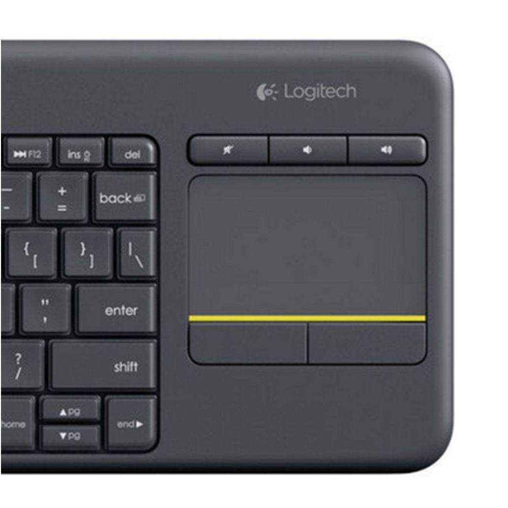 Teclado Sem Fio Com Mouse Touch Pad Integrado Logitech Bom - 2