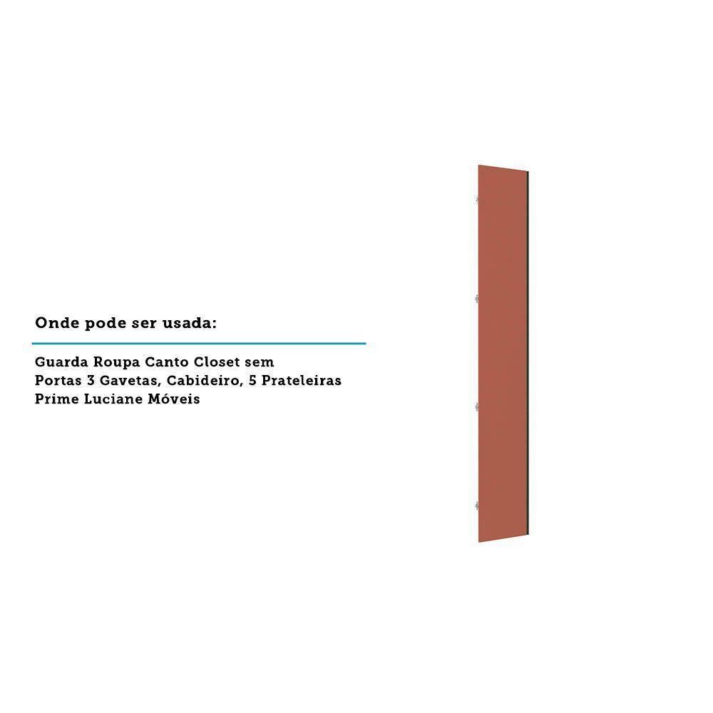 Porta Para Roupeiro Canto Individual 40cm Inox Gaia - 3