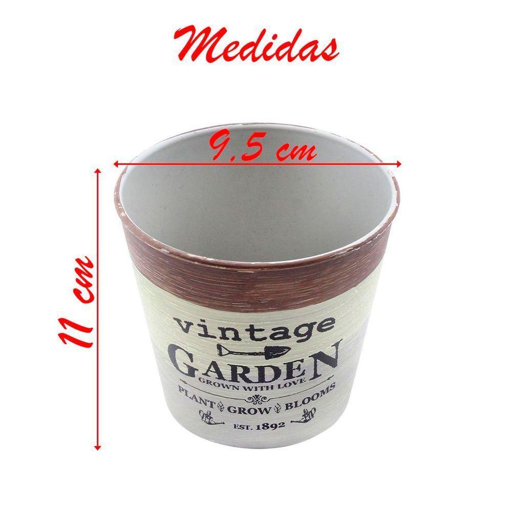 Kit 2 Mini Vasos De Planta Cachepot Estampados Decorados 11cm - 3