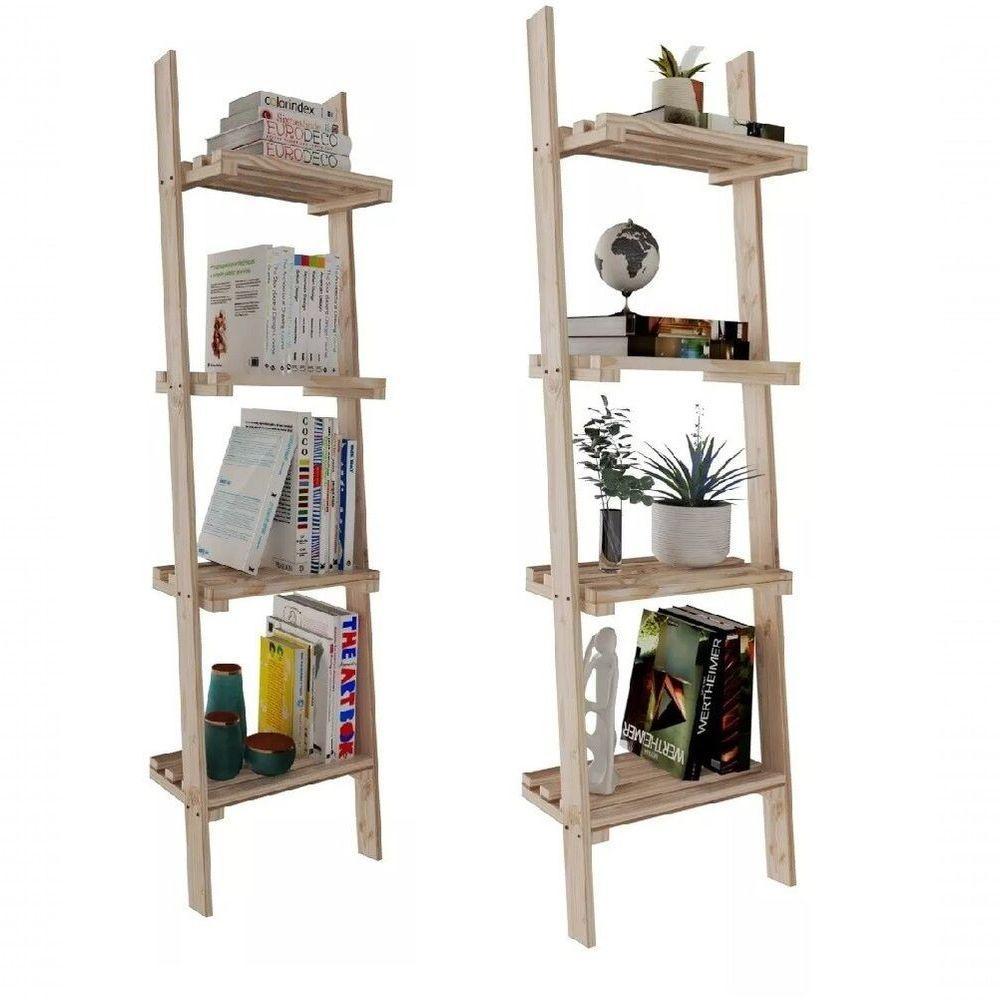 Kit 2 Estantes Simples Decorativo Design Clássico Multiuso Sala - 1