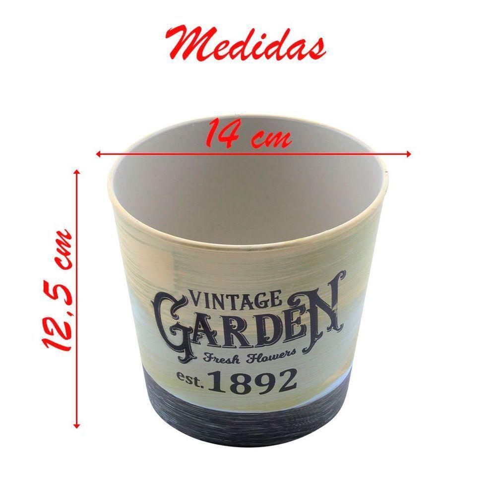 Kit 2 Mini Vasos De Planta Cachepot Estampados Decorados 12,5cm - 3