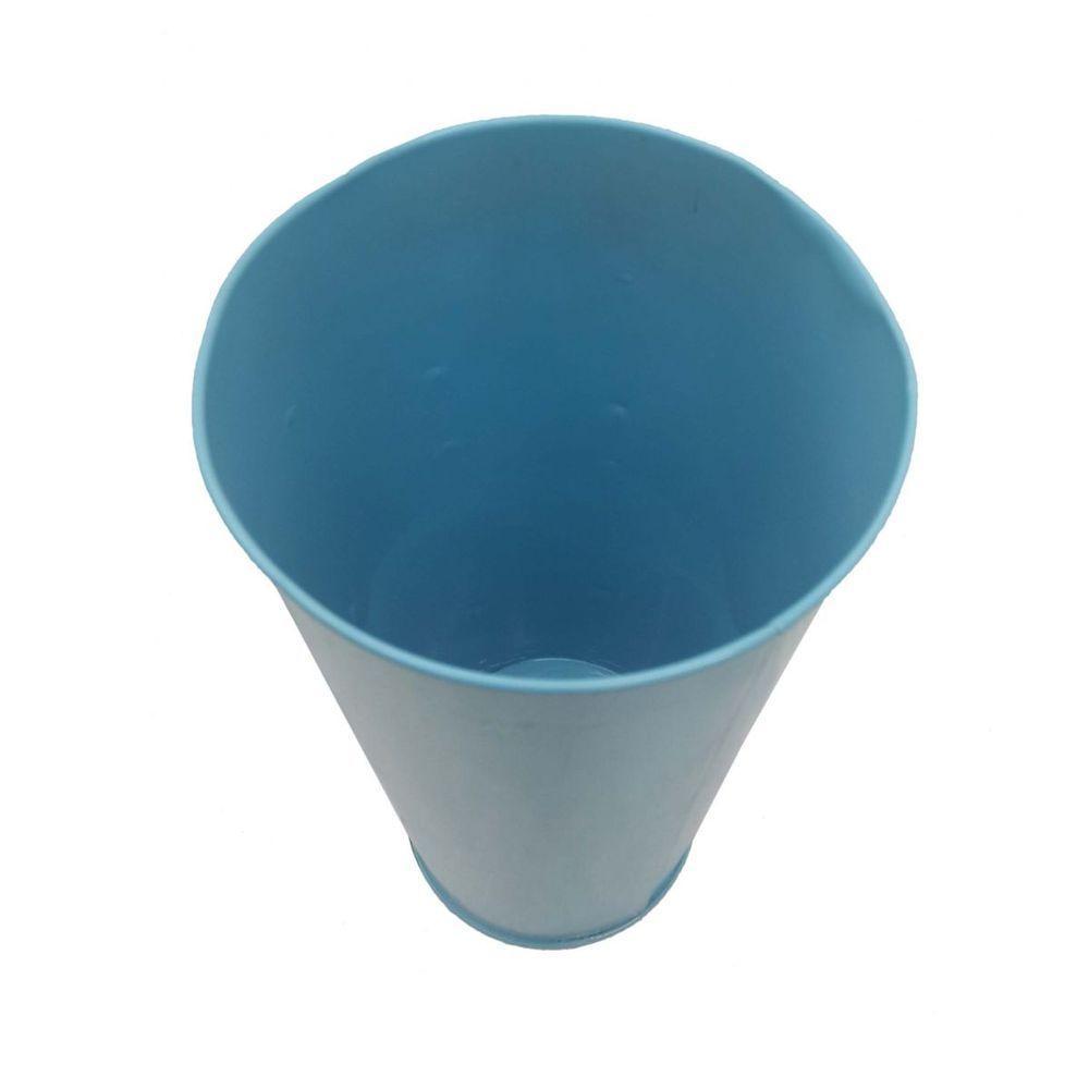 Vaso Enfeite Jardim Quintal Borboleta Flor De Ferro Azul - 4