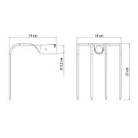 Forcado Curvo De Arame Com 4 Dentes Tramontina Em Aço Sem Cabo Tramontina - 2