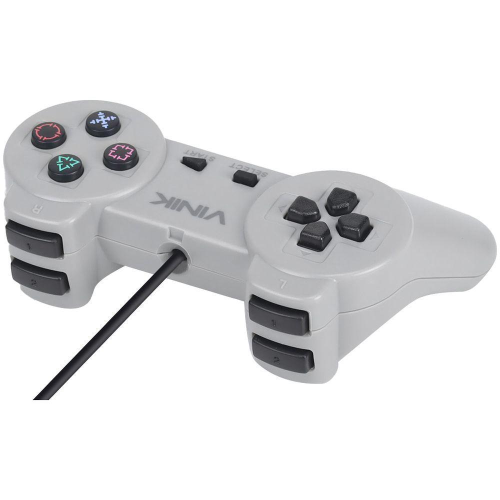 Controle Para Pc Com Fio Usb Modelo Play 1 Cinza - 2