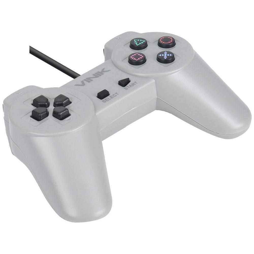 Controle Para Pc Com Fio Usb Modelo Play 1 Cinza - 4