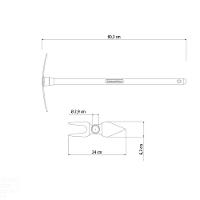 Sacho Coração Duas Pontas Tramontina Em Aço Com Cabo De Madeira 60 Cm Tramontina - 2