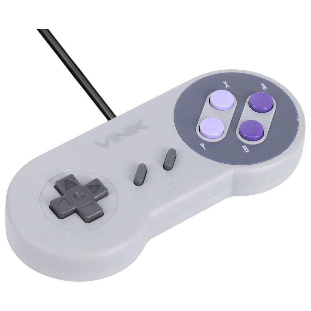 Controle Para Pc Com Fio Usb Modelo Snes - 4