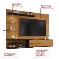 Painel Para Tv Até 60 "1 Porta Luz De Led Notável Preto