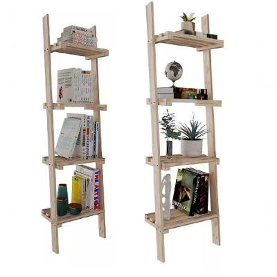 Kit 2 Estantes De Chão Simples Pinus Guardar Objetos Reforçada