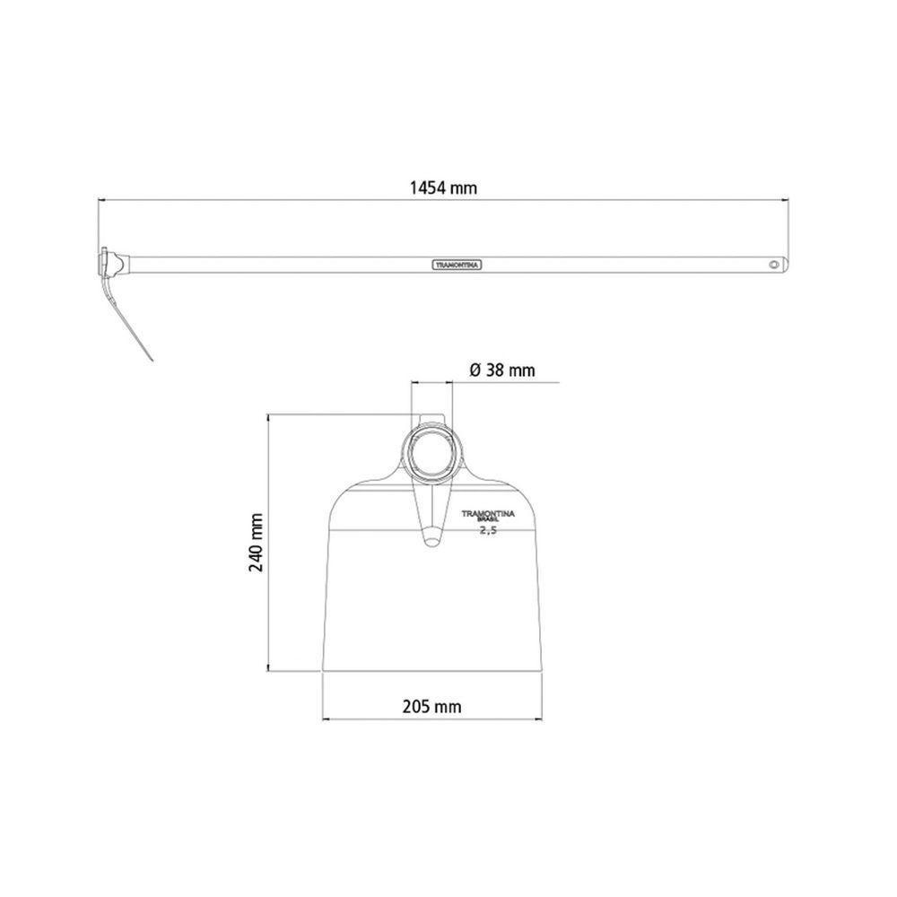 Enxada Bahia 2.5 Tramontina Em Aço Com Cabo De Madeira 145 Cm Tramontina - 3