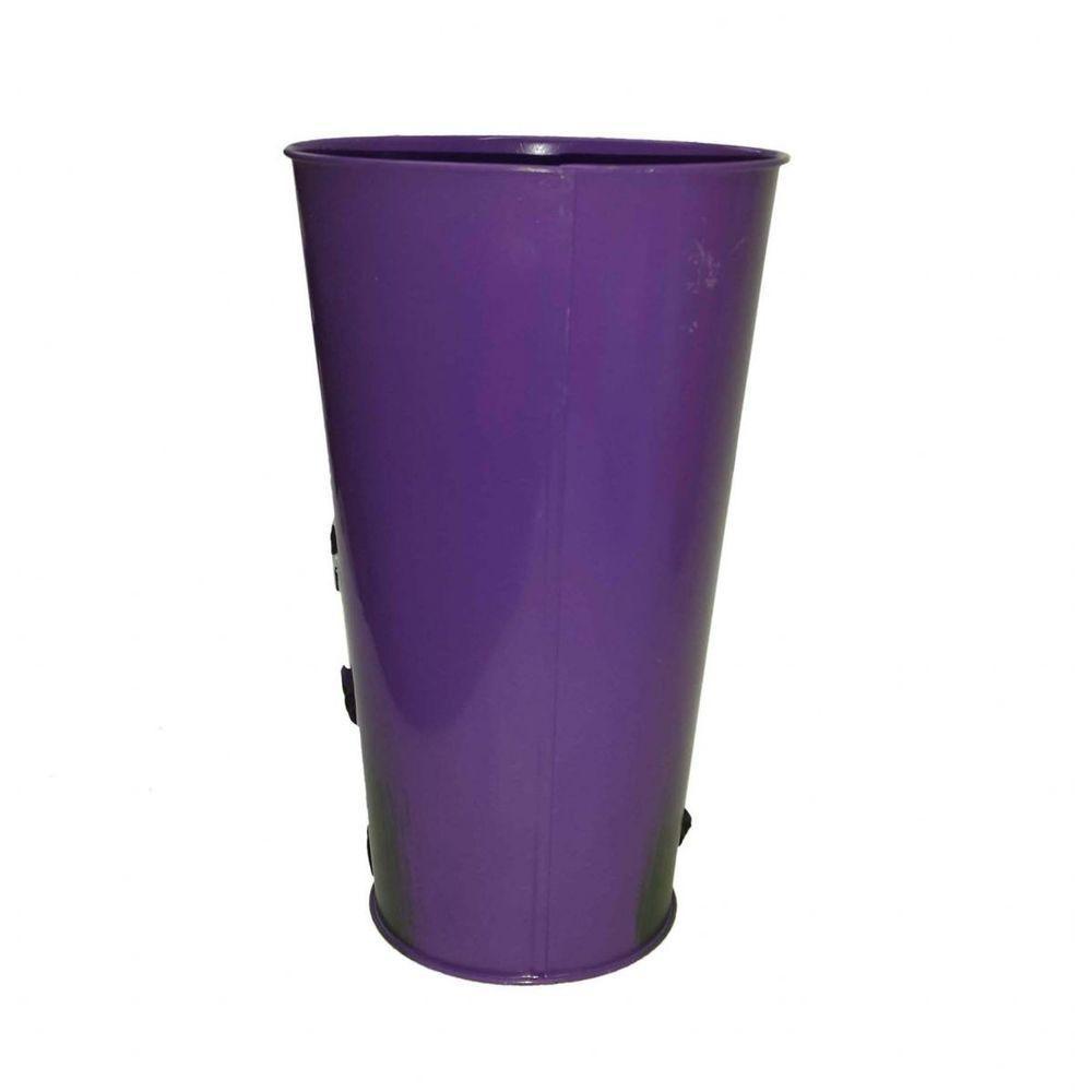 Vaso Balde De Ferro Jardim Joaninha Flor Roxo (Sybo-G8) - 3