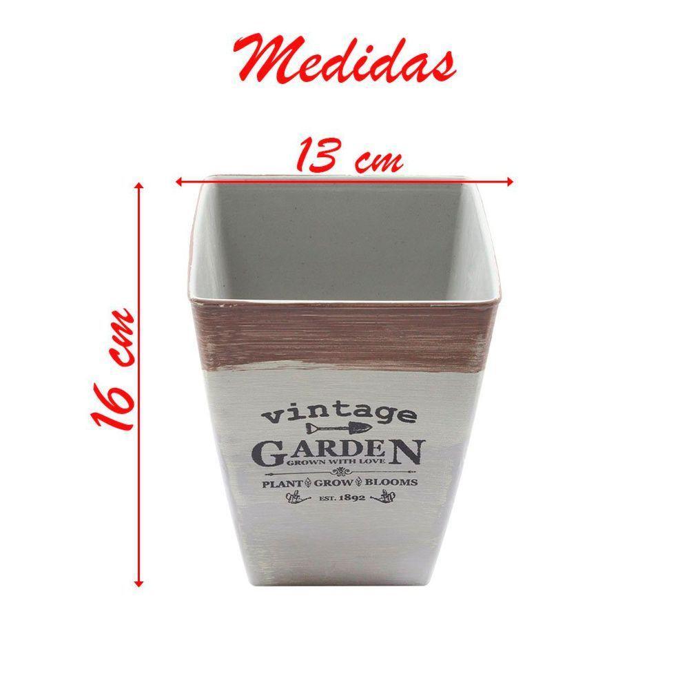 Kit 4 Mini Vasos De Planta Cachepot Estampados Decorados 16cm - 6