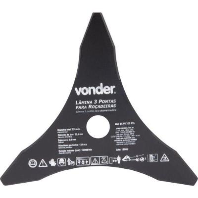 Lâmina 3 Pontas Para Roçadeira 255X25,4X3,0Mm - Vonder