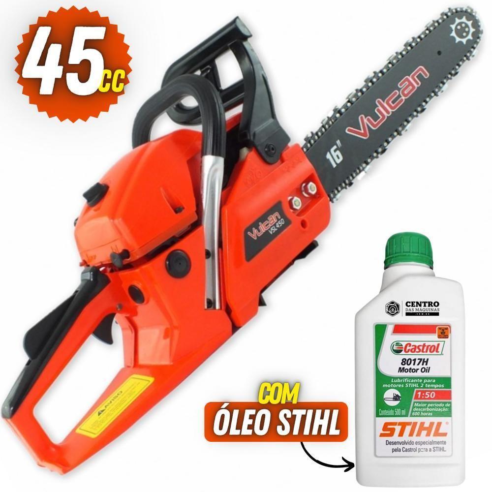 Moto Serra Vulcan Vsl450 2t 45cc 2,30hp + óleo Castrol Stihl - 2