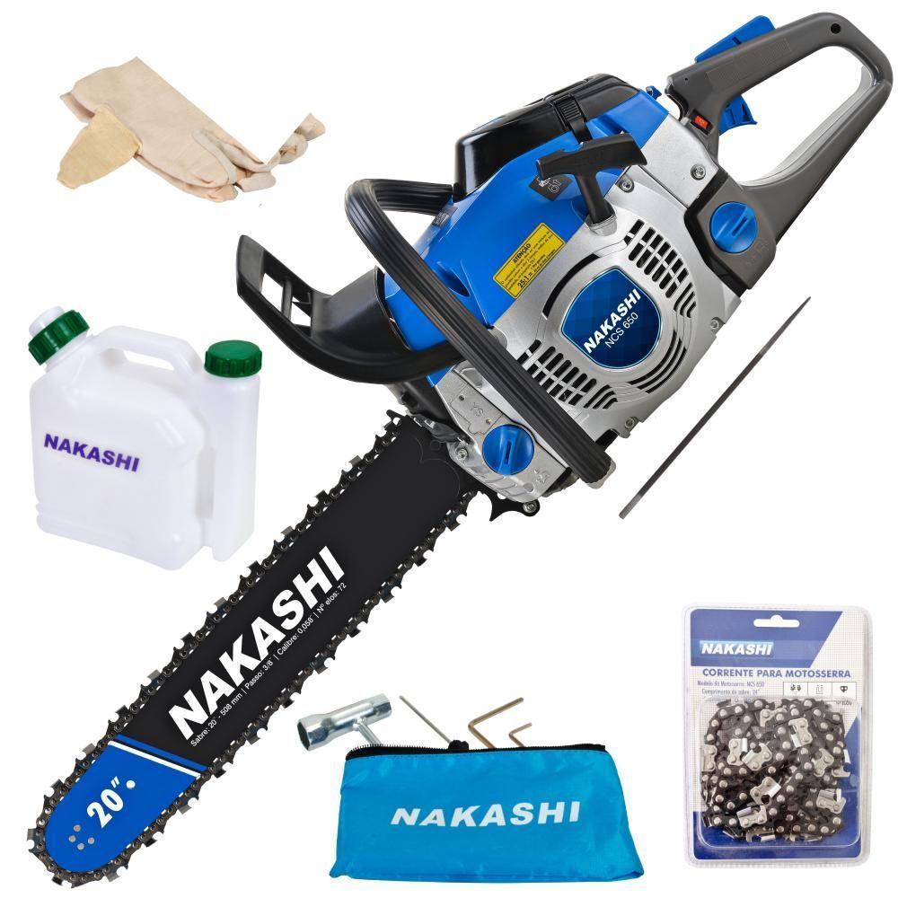 Motosserra À Gasolina Nakashi Ncs-650 65,1Cc 2T Robusto - 1