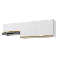 Kit 2 Armários De Cozinha Aéreos 3 Portas Veneza Multimóveis Mp2145 Branco/dourado Branco/dourado - 1