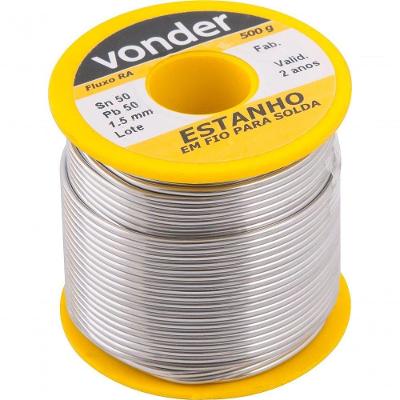 Estanho Fio 1,5mm 50x50 500g Carretel