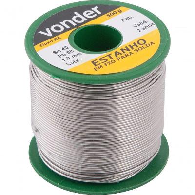 Estanho Fio 1,0Mm 40X60 500G Carretel