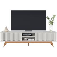 Bancada Rack Tv 75 Pol 218 Cm Fortaleza Off White Matte Clb Off White Matte - 1