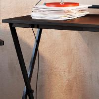 Escrivaninha Dobravel Estilo Industrial P1022 Preto Grafite Pp Preto Grafite - 6