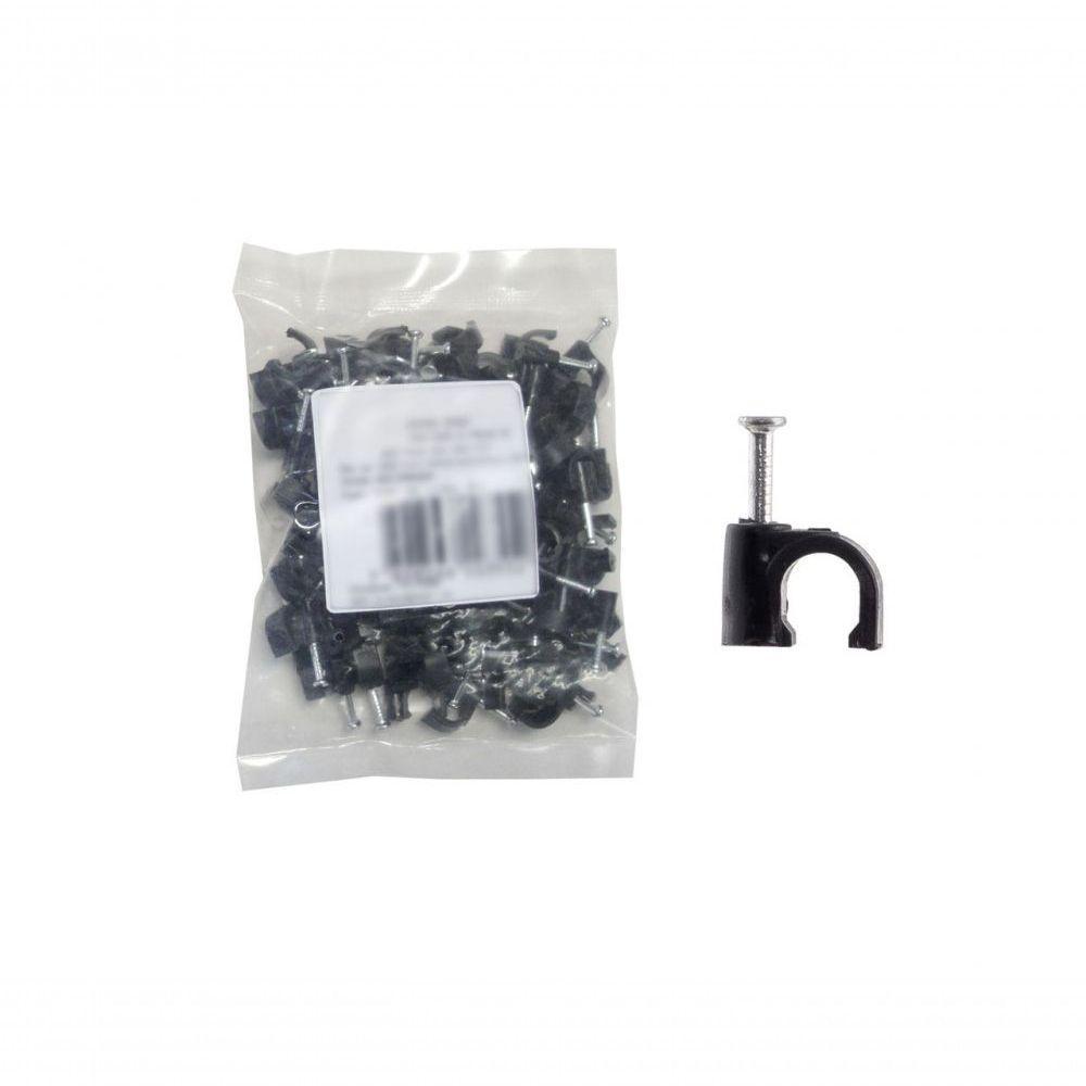 Fixa Fio P/Cabo C/Prego Aco Pr 07Mm 100 Pcs - 1