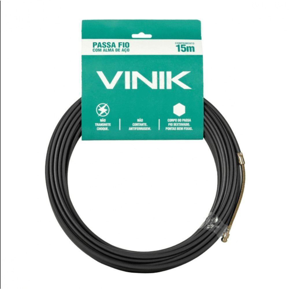 Passa Fio Com Alma De Aço Com Conexão 15 Metros Cinza - 2