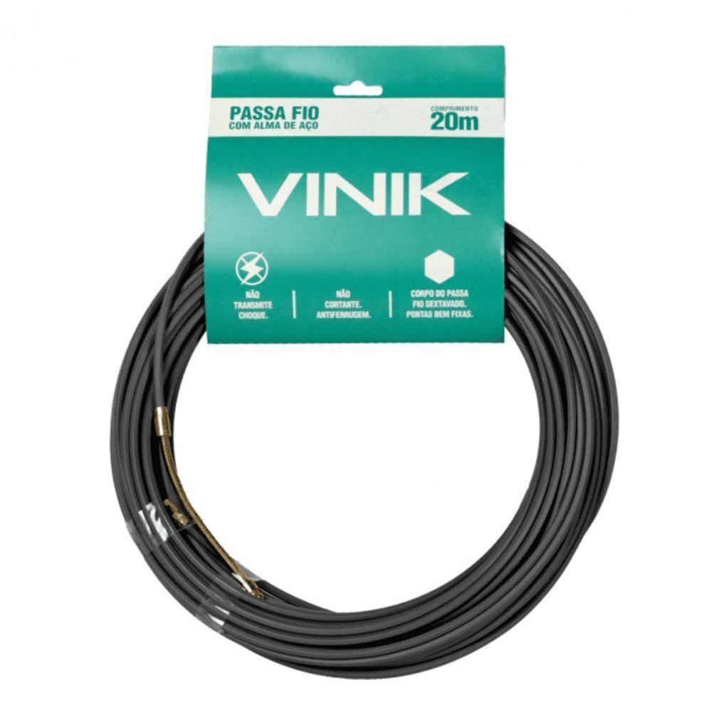 Passa Fio Com Alma De Aço Com Conexão 20 Metros Cinza - 2