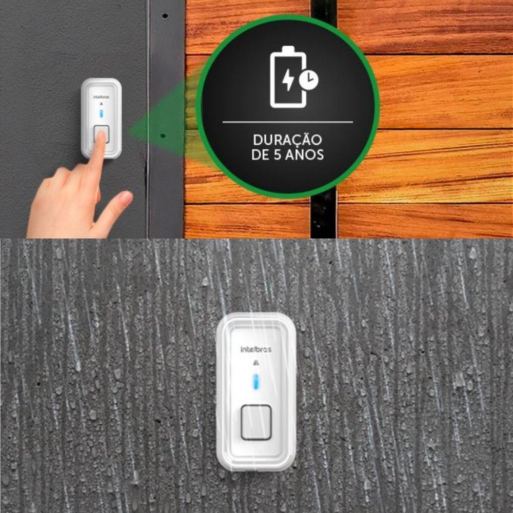 Campainha Sem Fio Com Bateria Cib 101 Branca - Intelbras - 6