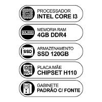 Computador Desktop, Intel Core I3-6100 3.70 Ghz, 4gb Ram Ddr4, Ssd 120gb, Hdmi - 6