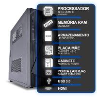 Computador Desktop, Intel Core I5 10º Geração, 8gb Ram, Hd Ssd 120gb, Conexões Usb/vga/hdmi/lan/som