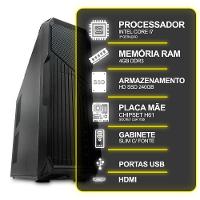Computador Desktop Slim, Intel Core I7 3º Ger, 4gb Ram, Hd Ssd 240gb, Conexões Usb/vga/hdmi/lan/som - 7