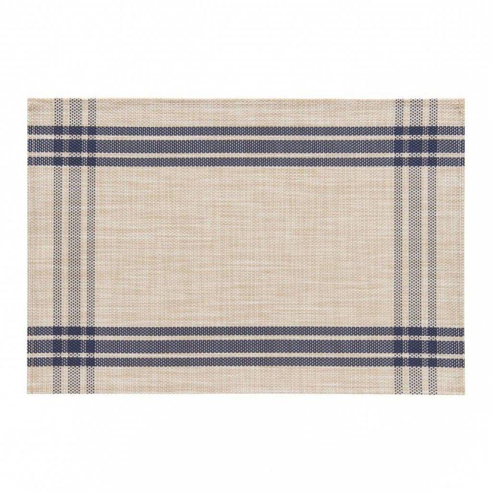 Jogo Americano Copa E Cia 6 Peças Trama Xadrez Marinho - 1