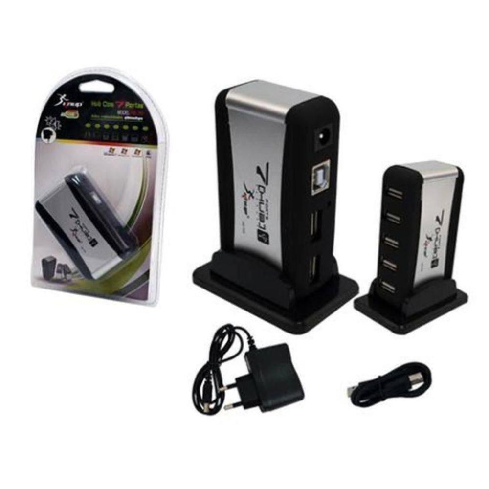 Super Hub Usb 2.0 Com 7 Portas E Fonte De Alimentação - 1