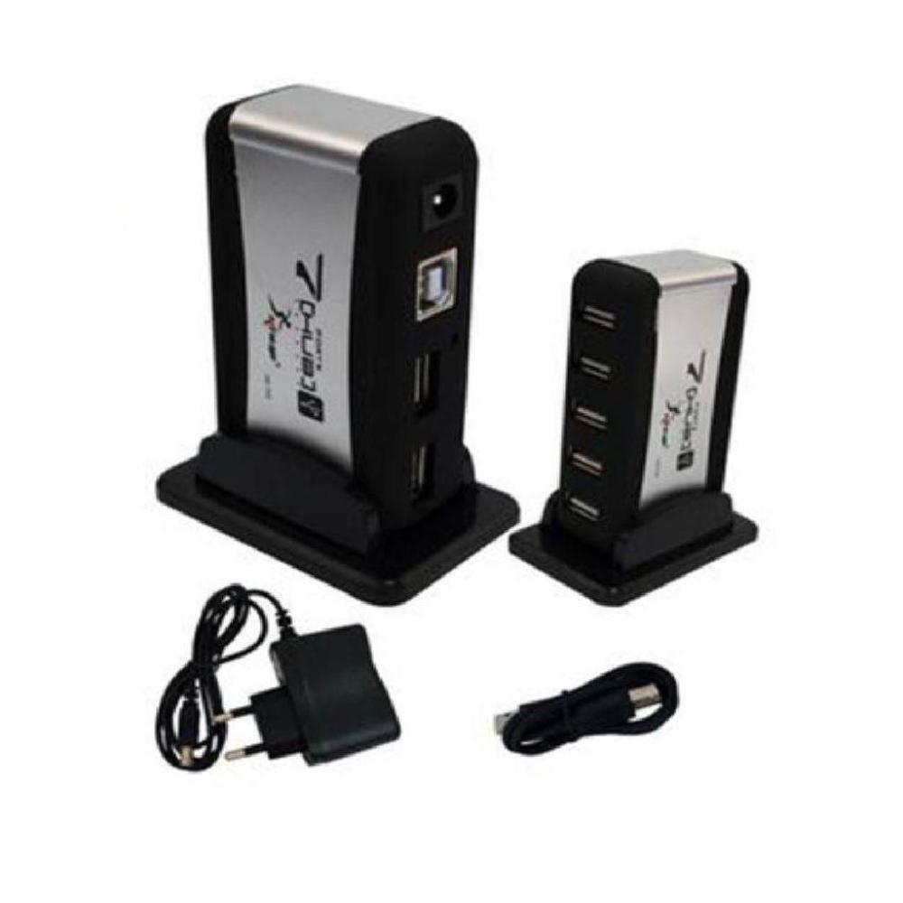 Super Hub Usb 2.0 Com 7 Portas E Fonte De Alimentação - 3