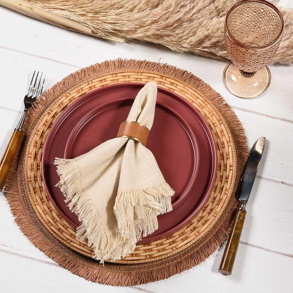 Jogo Americano Copa E Cia 6 Peças Lana Camurça - 4