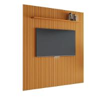 Painel Para Tv Até 75 Polegadas 2,25x2,40m Ripado Com Prateleira Arbo Cedro Edn Nature - 1