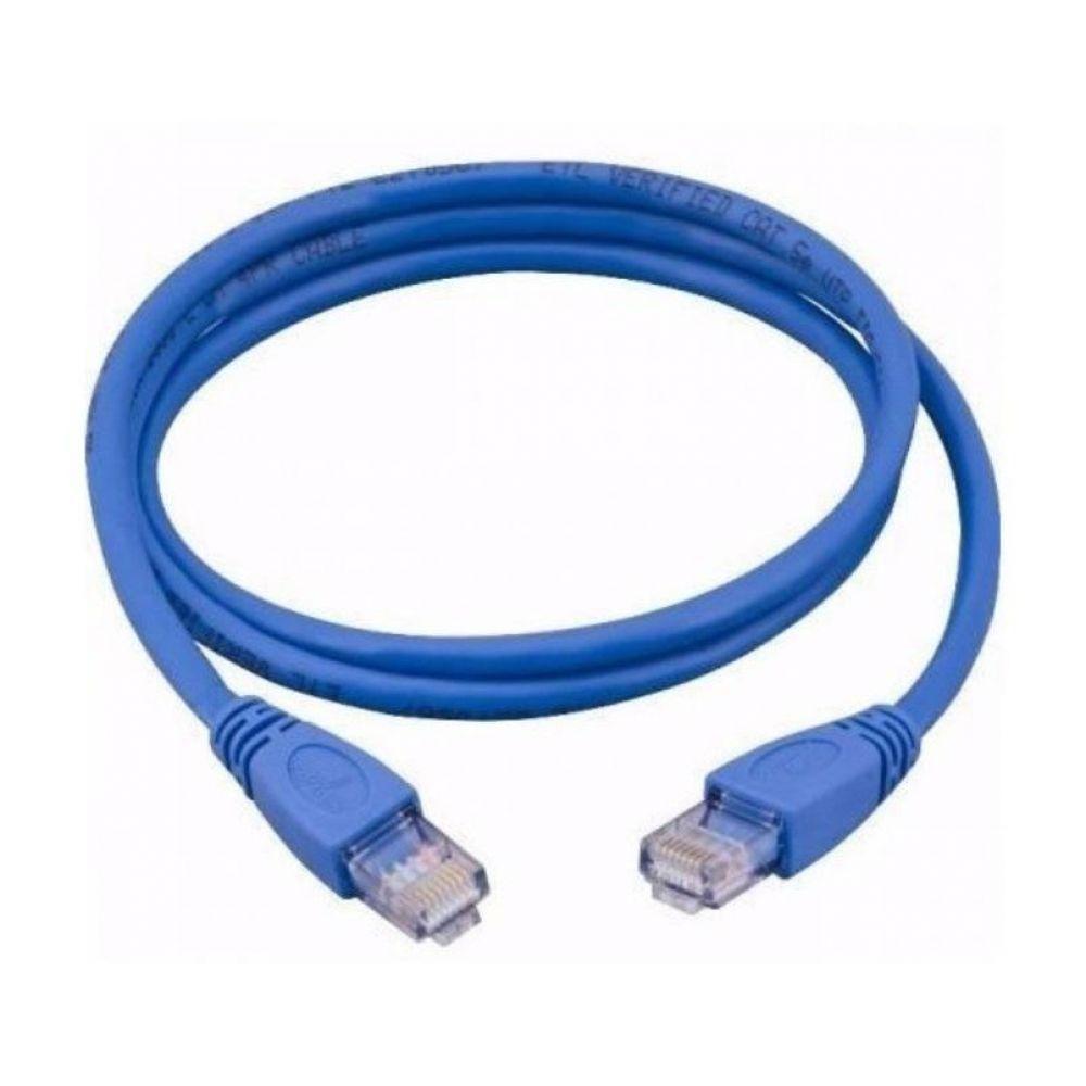 Cabo de Rede Ethernet Lan Rj45 Cat 5 Utp Azul 5 Metros - 1
