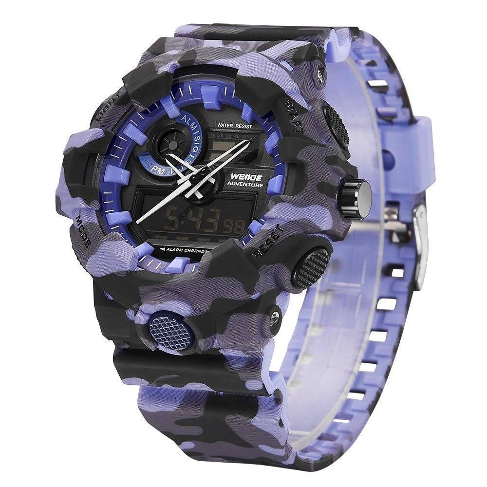 Relógio Weide Masculino Ref: Wa3j8007 11872 Esportivo Anadigi Camuflado - 3