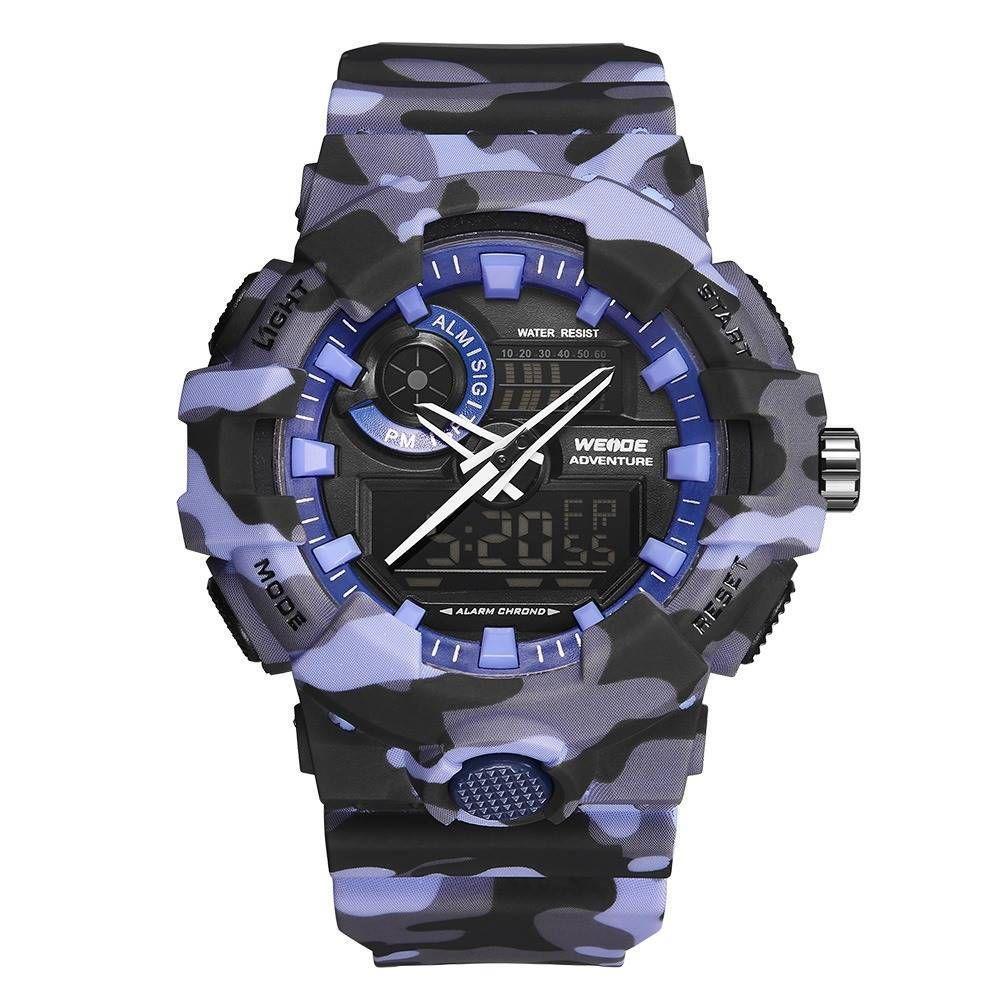 Relógio Weide Masculino Ref: Wa3j8007 11872 Esportivo Anadigi Camuflado - 4
