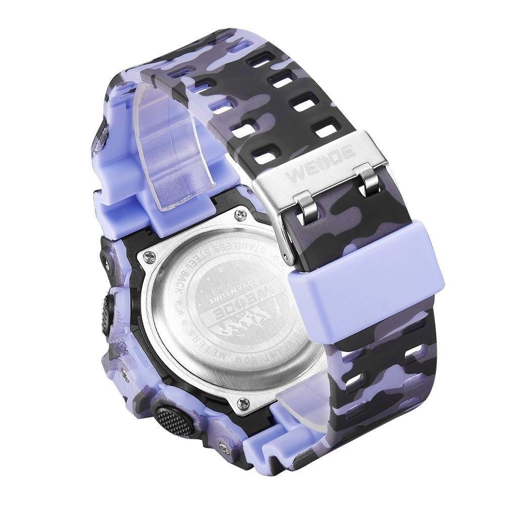Relógio Weide Masculino Ref: Wa3j8007 11872 Esportivo Anadigi Camuflado - 10