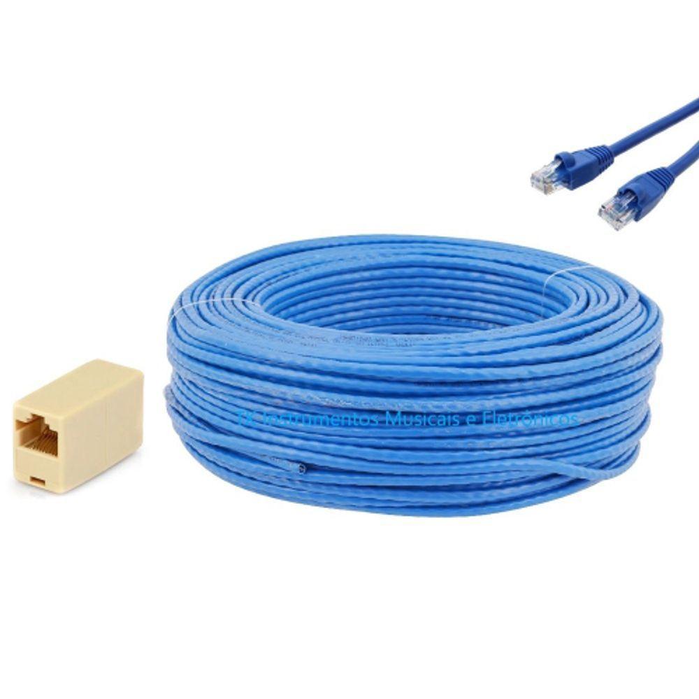 Cabo De Rede 40 Metros Ethernet Lan Rj45 Cftv Azu 40M - 4